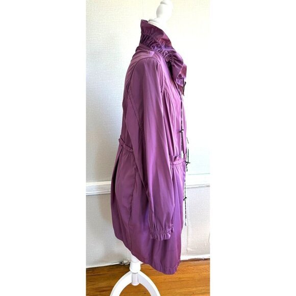 NWOT LOGO Instant Chic Purple Drawstring Coat Small - Picture 4 of 6